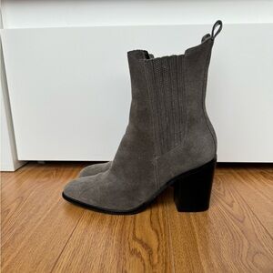 Grey Suede Boots